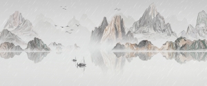 中国风意境水墨山水画中式壁纸-ID:5273149