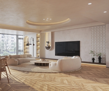 Wabi-sabi Style A Living Room-ID:877803097