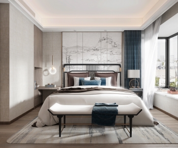 New Chinese Style Bedroom-ID:714947948