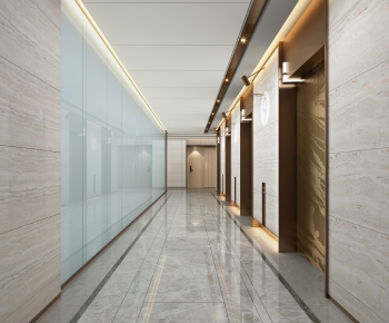 Modern Office Elevator Hall-ID:895975117