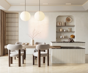 Wabi-sabi Style Dining Room-ID:365001923