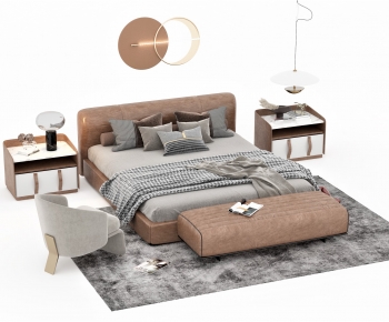 Modern Double Bed-ID:561780935