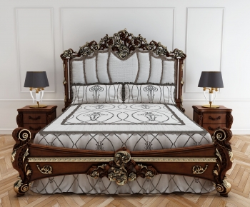 European Style Double Bed-ID:927925113