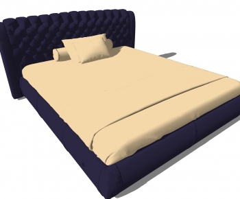 Modern Double Bed-ID:802337889