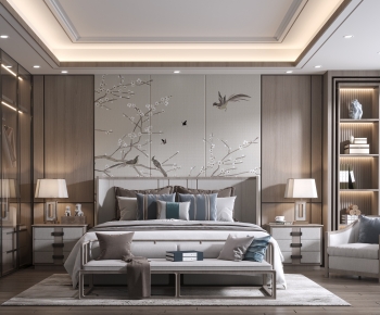 New Chinese Style Bedroom-ID:406783107