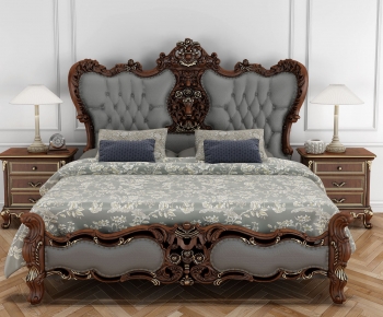 European Style Double Bed-ID:129715929