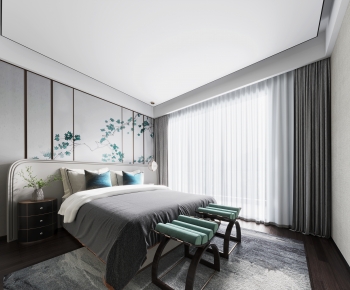Modern New Chinese Style Bedroom-ID:780153043