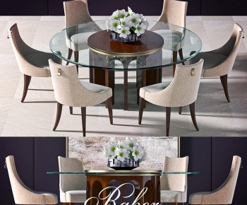 American Style Dining Table And Chairs-ID:456573015