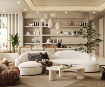 Wabi-sabi Style A Living Room-ID:429436929
