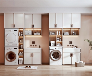 Modern Laundry Cabinet-ID:375791073
