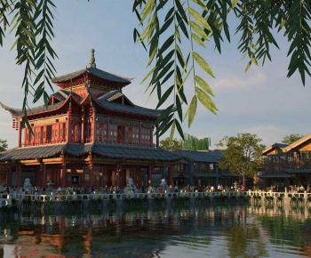 Chinese Style Ancient Architectural Buildings-ID:715176116