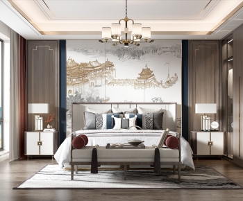 New Chinese Style Bedroom-ID:716861018