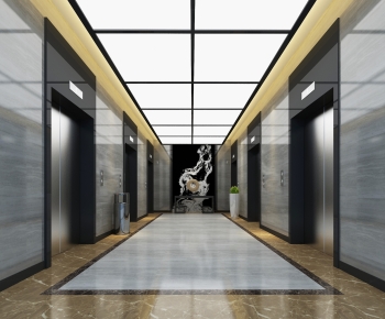 Modern Corridor/elevator Hall-ID:438396932
