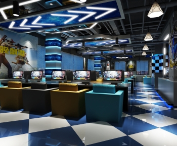 Industrial Style Internet Cafe-ID:621877916