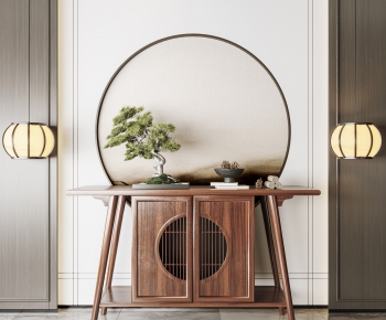 New Chinese Style Entrance Cabinet-ID:410034891