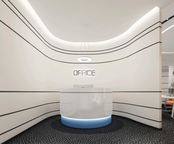 Modern Office Reception Desk-ID:624736076