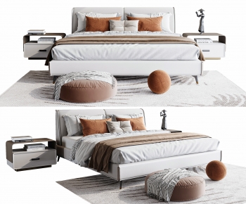 Modern Double Bed-ID:358566057