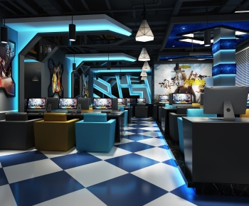 Industrial Style Internet Cafe-ID:741637957