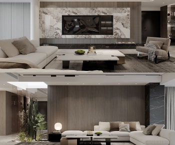 Modern A Living Room-ID:655195008