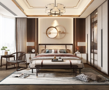 New Chinese Style Bedroom-ID:289129027