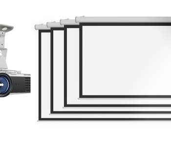现代投影仪幕布组合-ID:589876893