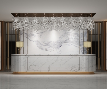 Modern Office Reception Desk-ID:213887936