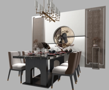 New Chinese Style Dining Table And Chairs-ID:207979921