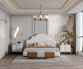 Simple European Style Bedroom-ID:907169104