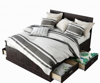 Modern Double Bed-ID:685348992