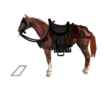 现代马3D模型