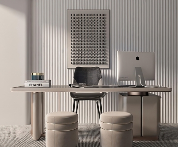 Modern Computer Desk And Chair-ID:802534108
