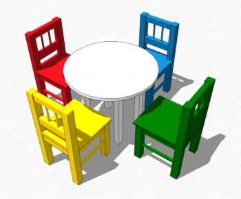 现代幼儿园桌椅-ID:130572085