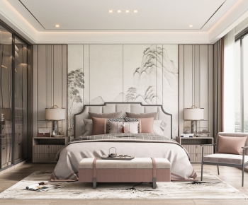 New Chinese Style Bedroom-ID:732559923