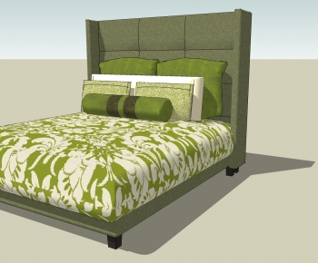 Modern Double Bed-ID:295917038
