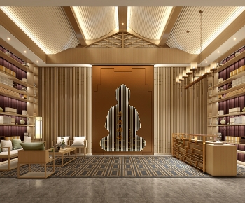 New Chinese Style Lobby Hall-ID:887286905
