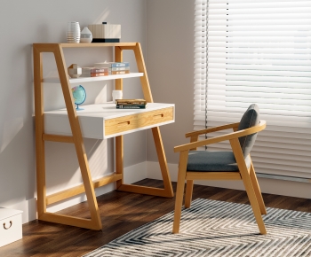 Nordic Style Computer Desk And Chair-ID:548127891