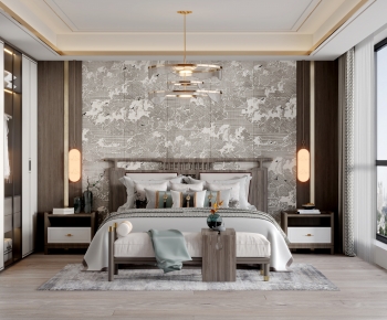New Chinese Style Bedroom-ID:988661052