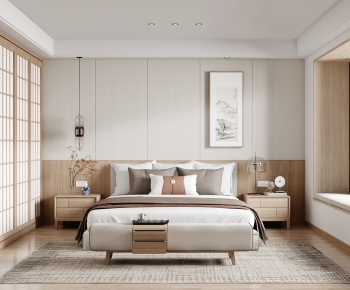 Japanese Style New Chinese Style Bedroom-ID:399956941