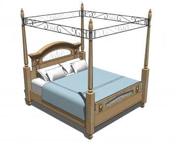 Modern Double Bed-ID:689148933