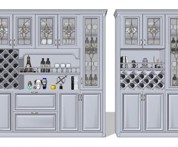 Simple European Style Wine Cabinet-ID:417859637
