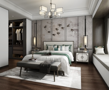 New Chinese Style Bedroom-ID:484221944