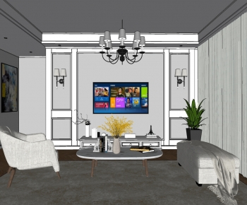 Simple European Style A Living Room-ID:164823063