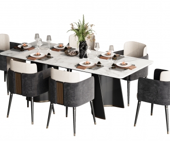 New Chinese Style Dining Table And Chairs-ID:596659258