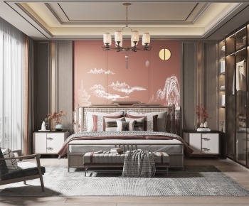 New Chinese Style Bedroom-ID:227119928