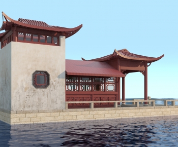 Chinese Style Ancient Architectural Buildings-ID:409570933