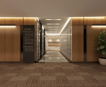 Modern Corridor/elevator Hall-ID:490418917