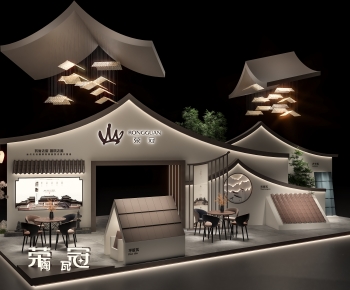 Modern New Chinese Style Exhibition Hall-ID:697597037