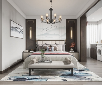 New Chinese Style Bedroom-ID:866357094