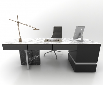 Modern Computer Desk And Chair-ID:348093998