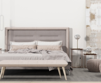 Nordic Style Double Bed-ID:950114019